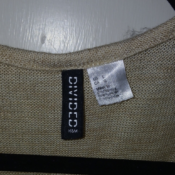 Divided Light Tan Open Cardigan - Picture 2 of 3